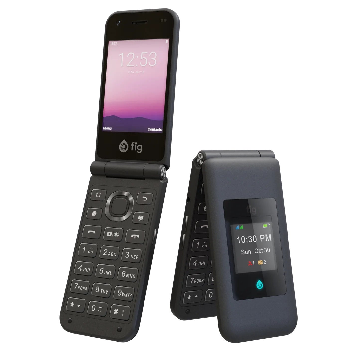 Fig mini kosher flip phone with waze weather and touch screen
